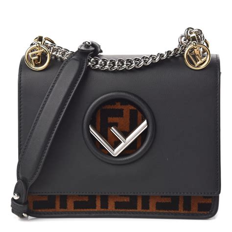 fendi kan i bag embroides|FENDI Vitello Century Velvet F is Fendi FF Embroidered Small .